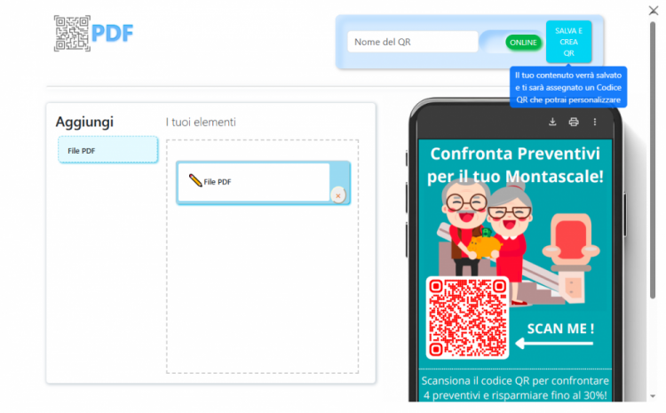 Guida alla Condivisione di File PDF con Codice QR
